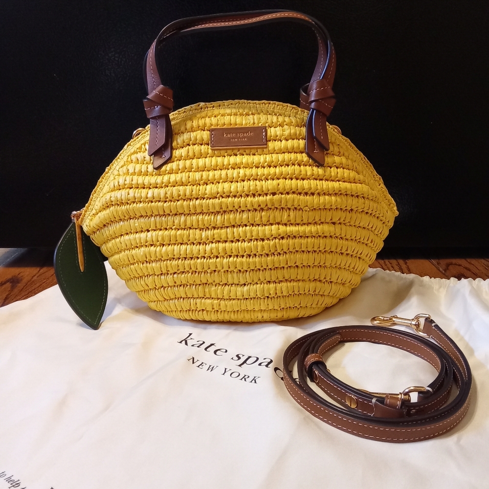 Kate Spade 3 D Lemon Wicker Tote